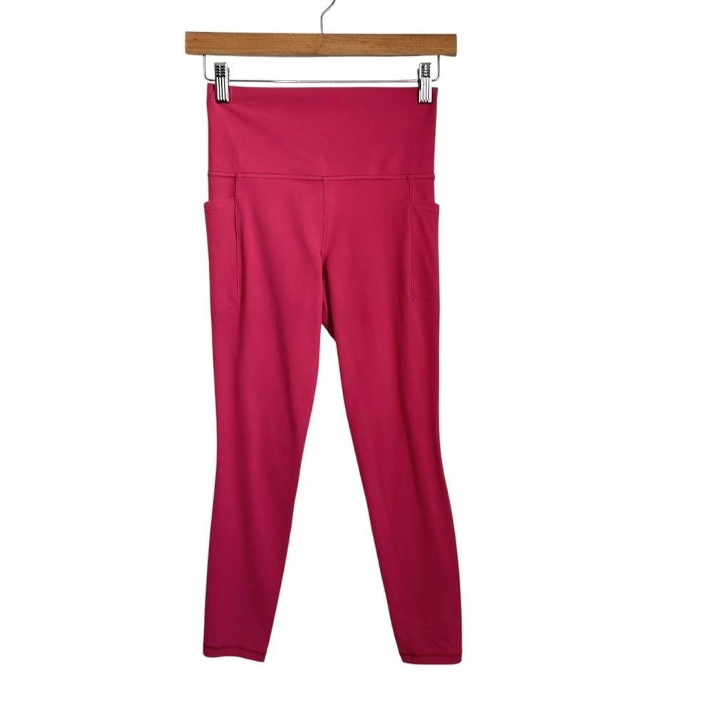 Athleta Womens Salutation Stash Pocket II 7/8 Tight Size XS Pink Activewear